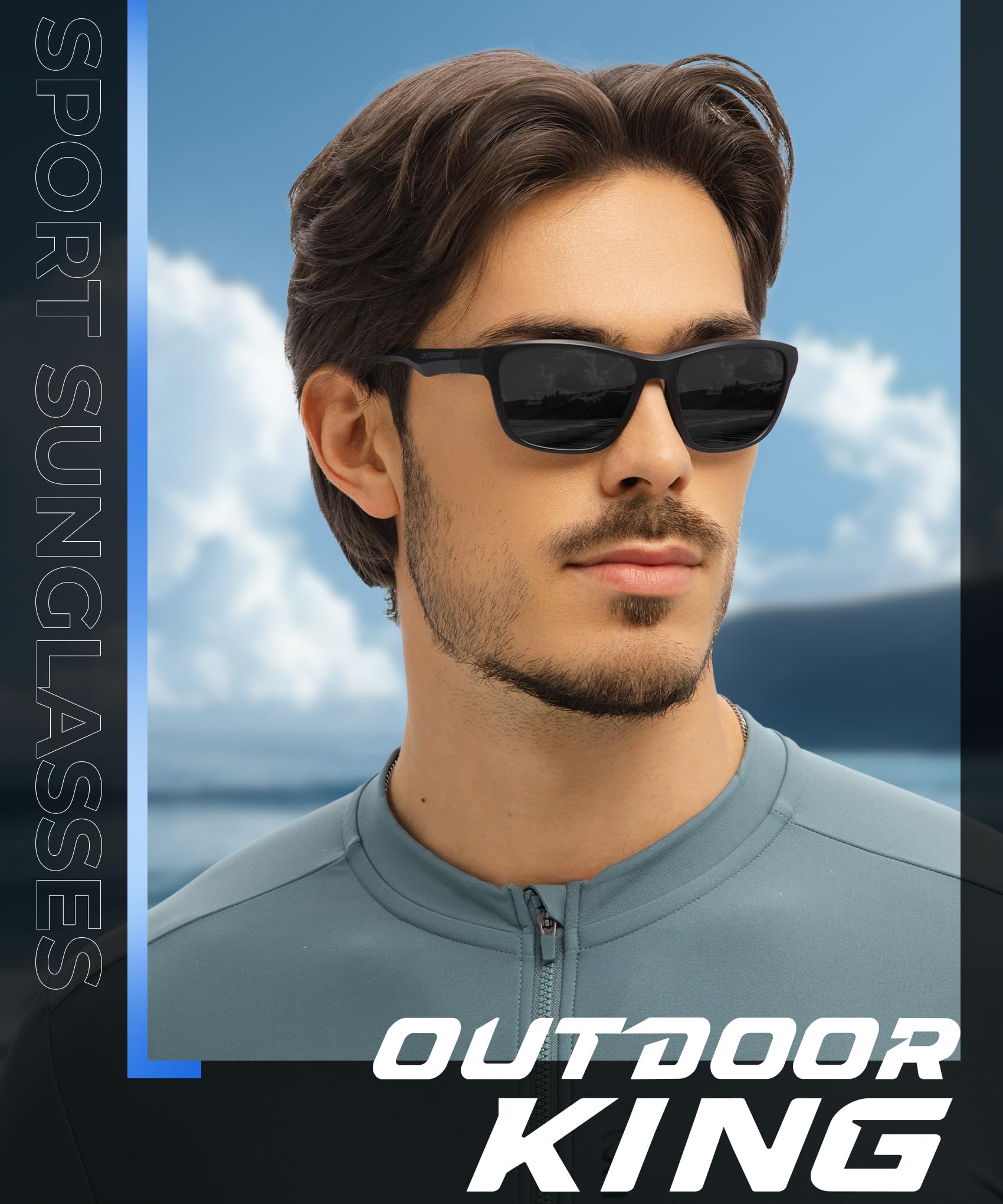 OUTDOORKING Kids Sunglasses for Youth Boys Girls UV Polarized Flexible Sports Baseball Sun Glasses Age 6-14