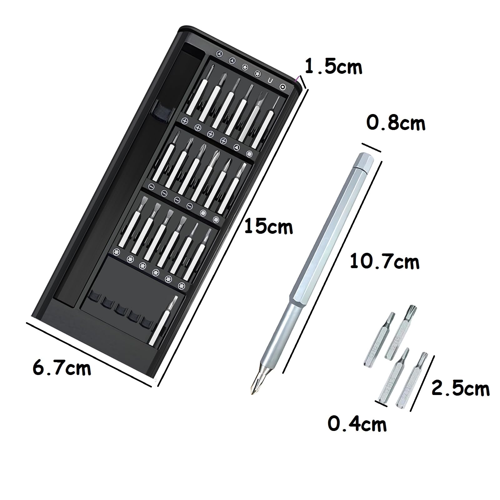 Precision Screwdriver Set, 24 in 1 Mini Magnetic Repair Tool Kit, Small Screwdriver Set for Xbox Switch, iPhone, MacBook - Image 2