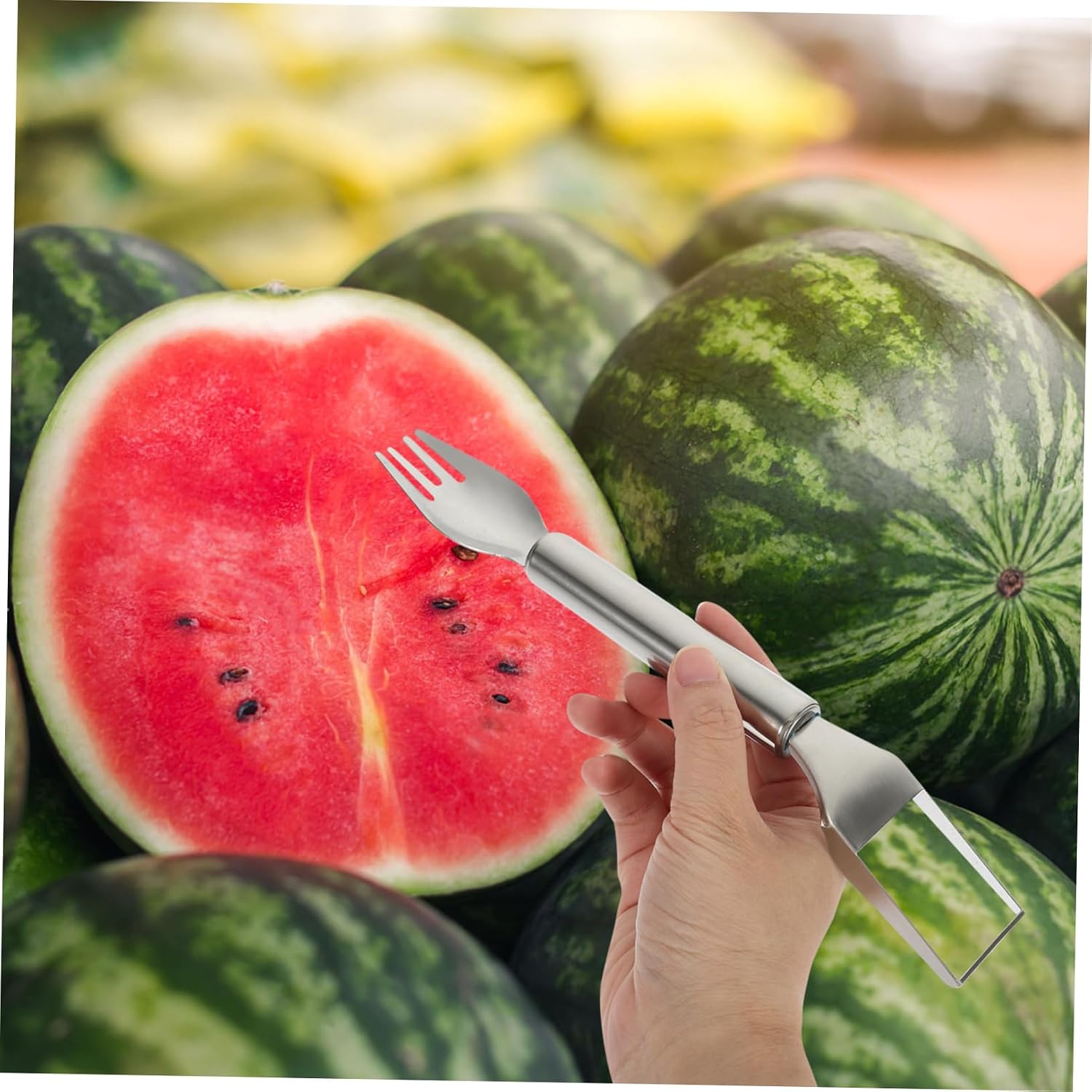 Watermelon Cutter Stainless Steel Fork Design for Summer Fruit
