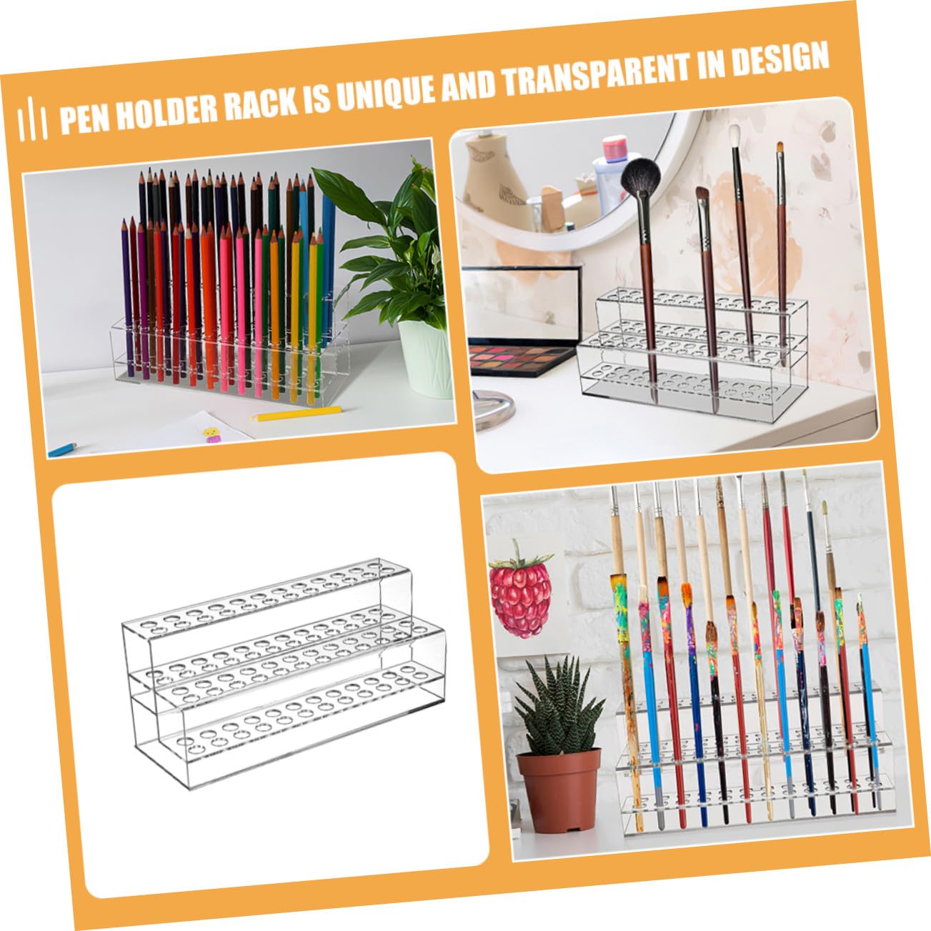 Homoyoyo 2 pezzi Portapenne Scrivania in Plastica con Scomparti Multipli Organizer Penne e Matite per e Scuola Supporto Pulito e Facile