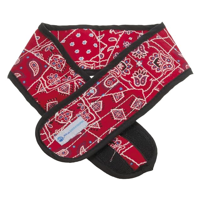 Aqua Coolkeeper Western Collar Refrescante, S, Rojo
