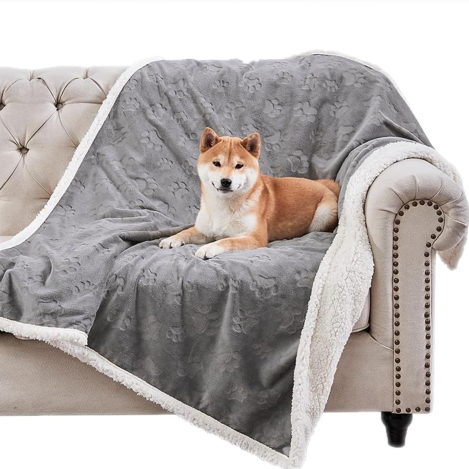 Manta Cálida para Perros Y Gatos Cama para Perros Reversible Colchón para Jaulas Manta para Mascotas Funda Y Protección para Muebles para Perros Gatos Conejos Y Otras Mascotas (Color : Grey 2, Size