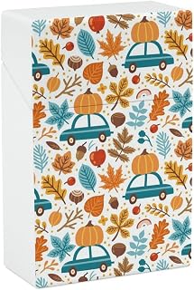 Autumn Pumpkins and Cars Cigarette Case Cute Cigarette Pocket Holder Carrying Coin Pouch Gift for Men Women