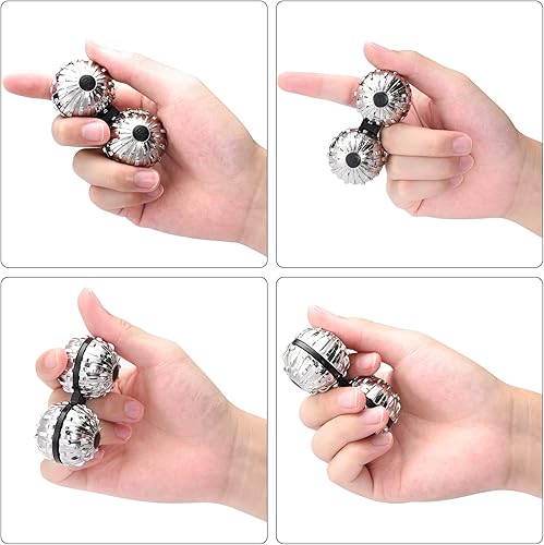 Miniatura 3 de Juguete sensorial para aliviar el estrés, bola giratoria, antiansiedad, depresión, TDAH, enfoque, ayuda sensorial para niños y adultos plateado