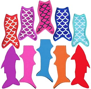 Popsicle Holders Freezer Ice Pop Sleeves 10 Packs Reusable Neoprene Popsicle Covers