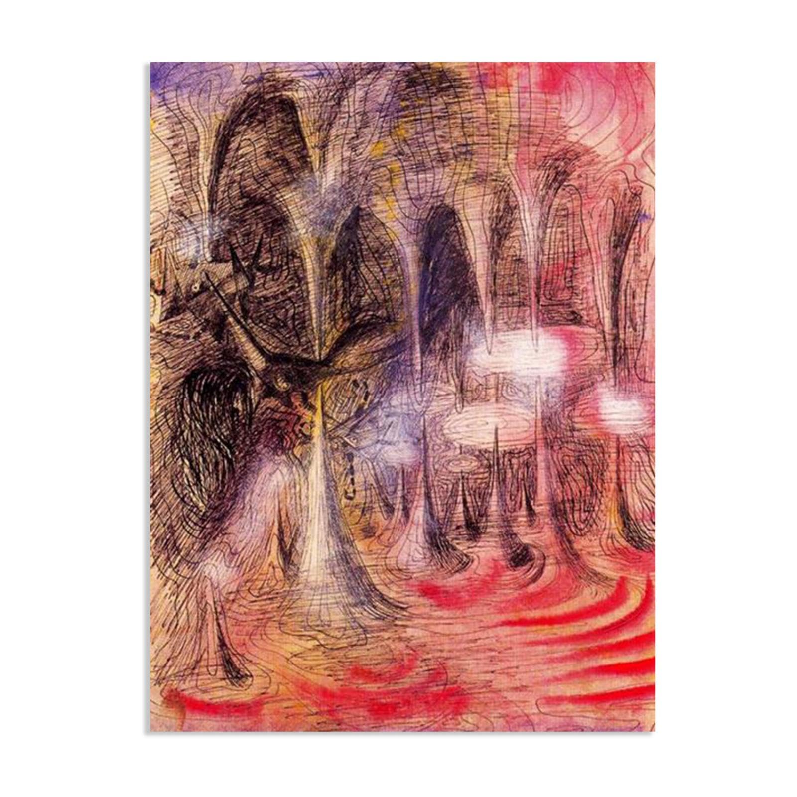 MYCGGDGH Remedios Varo Canvas Wall Art Reproductions of Famous Paintings Magic grotto Remedios Varo Wall Decor for Living Room Bedroom Home Decor80x60cm(32x24in) Frameless