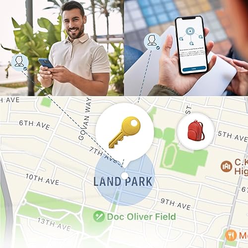 Miniatura 5 de ANNNWZZD Paquete de 4 rastreadores Bluetooth, buscador de llaves y rastreador de equipaje con Apple Find My (solo iOS) y localizador de artículos