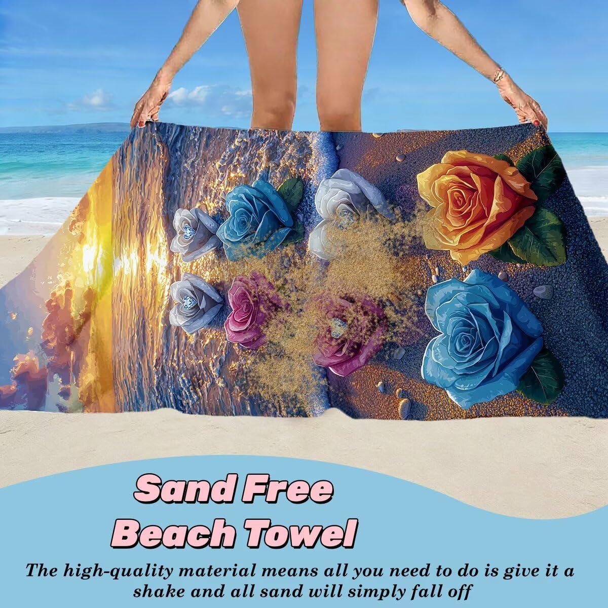 Ręcznik plażowy XXL, 90 x 180 cm, zestaw 2 szt., ręcznik plażowy z mikrofibry, szybkoschnący, ręcznik do sauny, fitness, ręcznik plażowy, do sauny, duży ręcznik kąpielowy, prezent dla kobiet -4411
