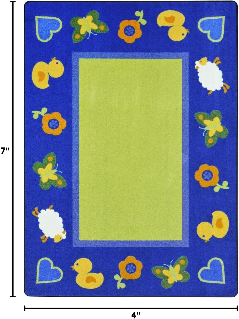 Joy Carpets Nature's First Signs 5'4" x 7'8" Oval Area Rug in Color Multi