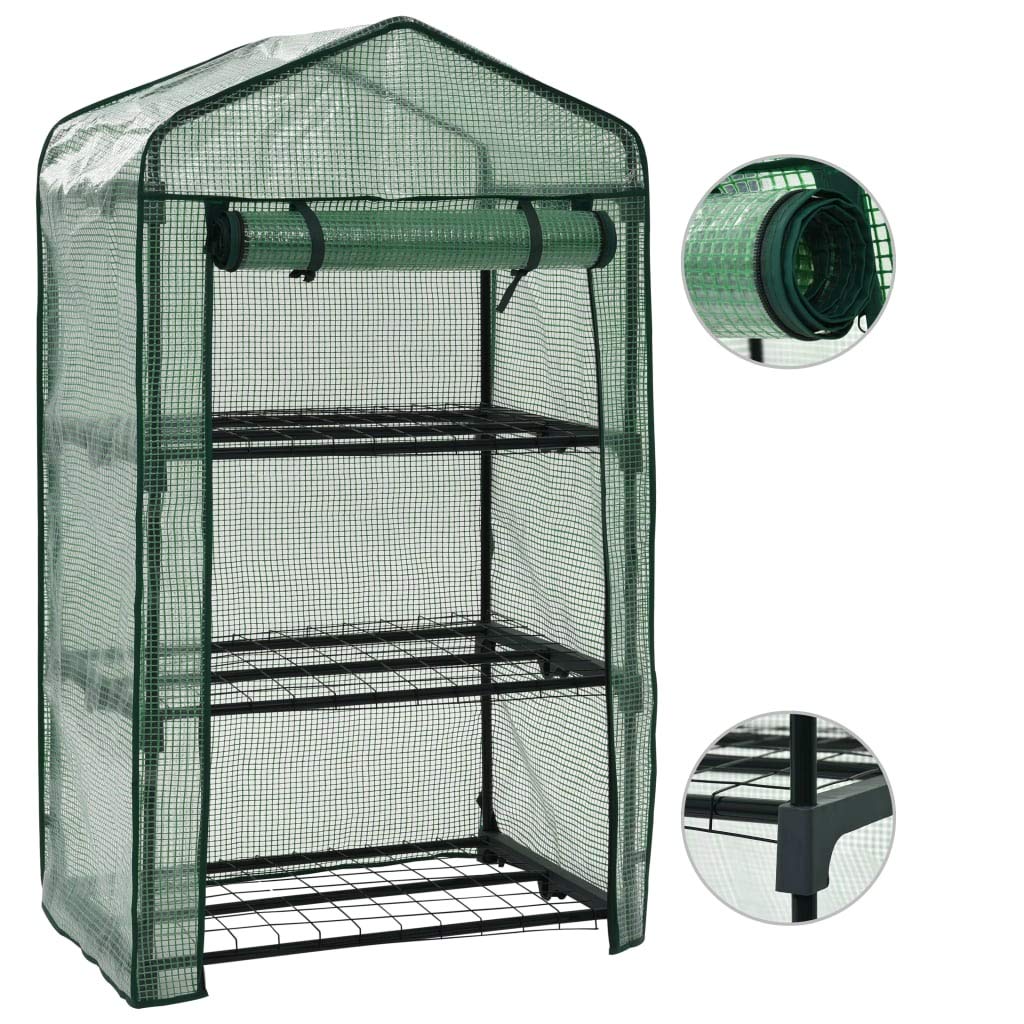 Mini Serra su 3 Livelli 69x49x125 cm,Prato e Giardino,Giardinaggio,Serre-46917