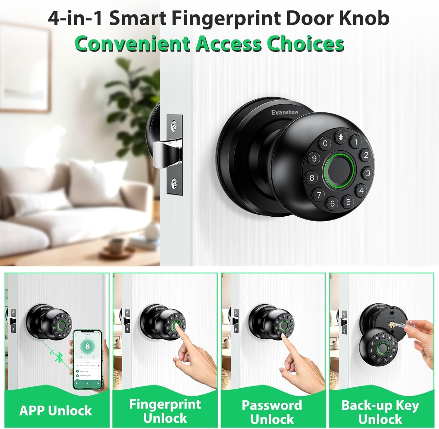Smart Fingerprint Door Lock - Keyless Entry -2