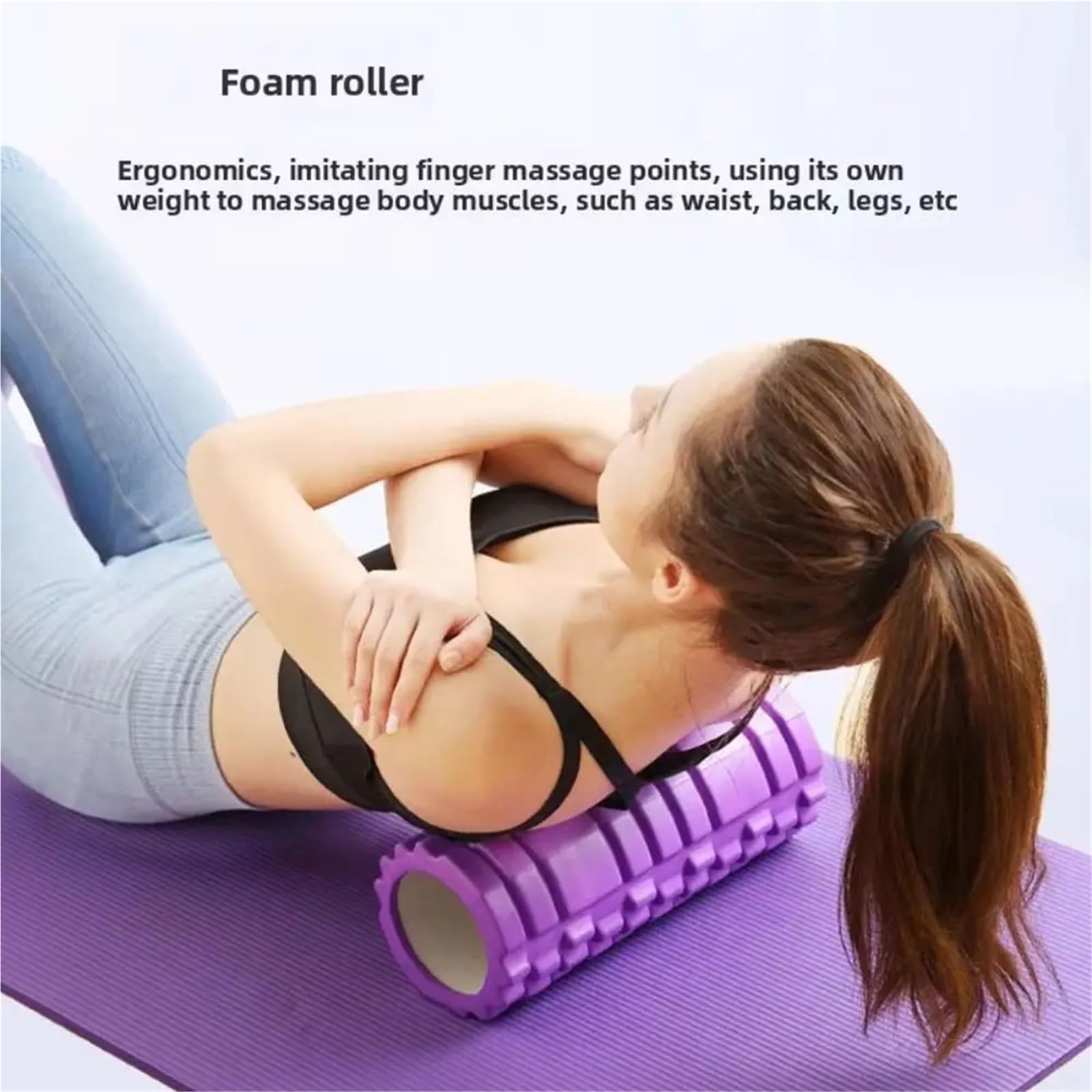 Rullo posteriore in schiuma EVA for fitness, rullo in for yoga con punto trigger ad alta densità(Color 4)