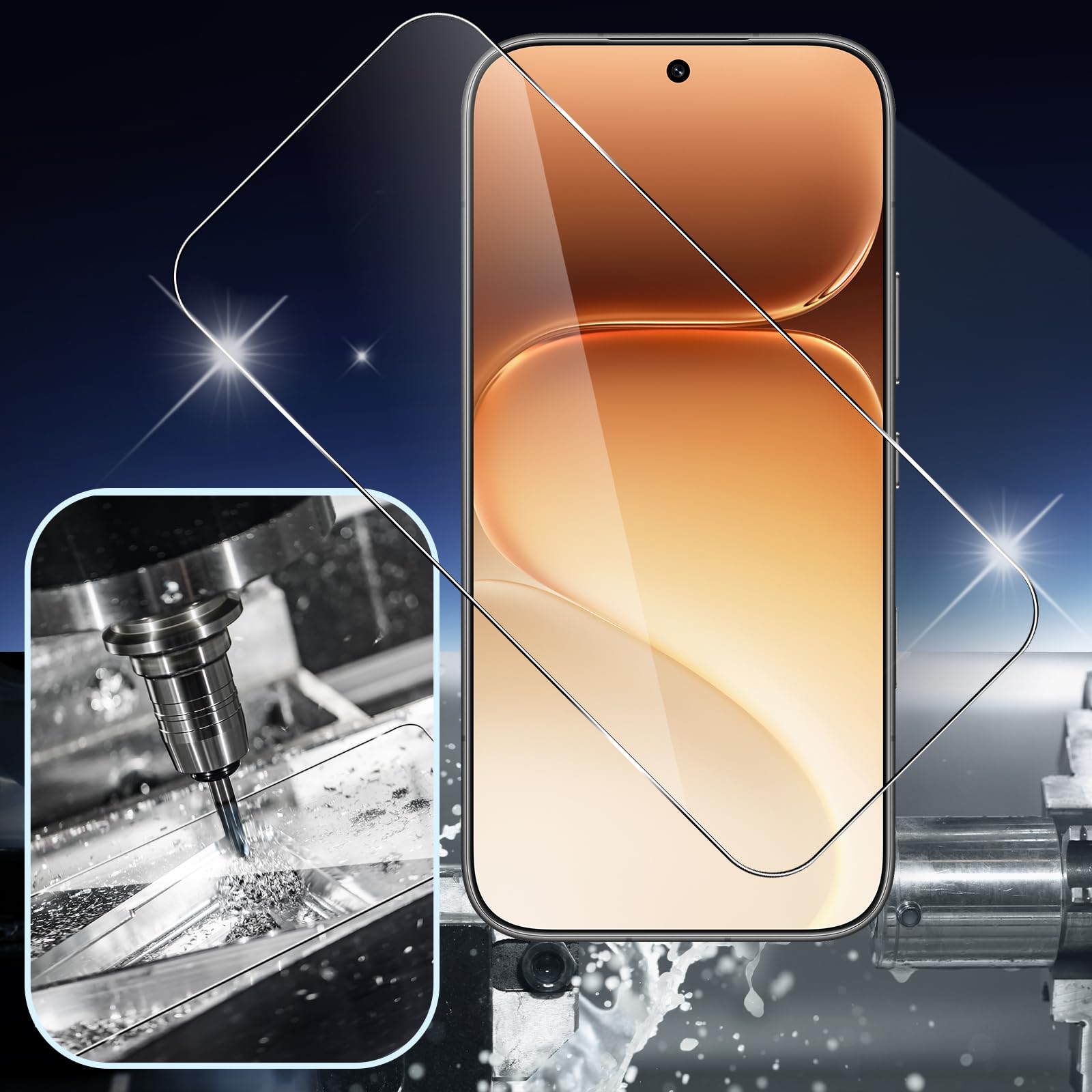 Vetro Temperato per Honor 600 5G, 2 Pezzi Glass Pellicola Protettiva + 2 Pezzi Pellicola Fotocamera Protezione, Anti Graffio Glass, Anti-Impronte, Senza Bolle