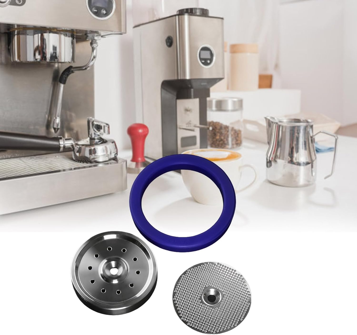 Stainless Steel Coffee Maker Shower Holder Steel Inner Holder Reusable Inner Screen for BES900XL BES920X Coffee Machine Parts