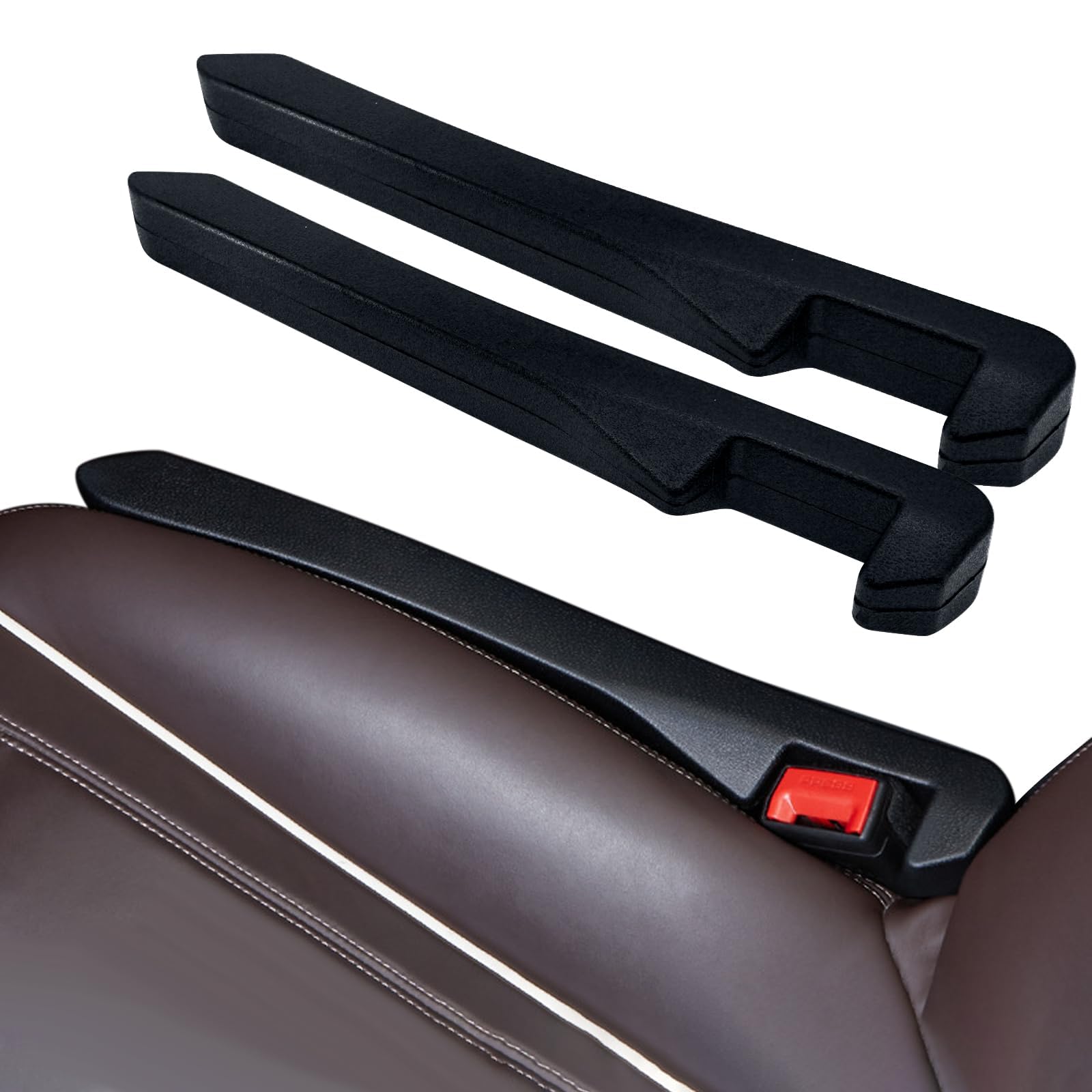 2PCS Car Seat Gap Filler Universal for Car SUV Truck, PU Console Side Fill The Gap Between Seat and Console Car Crevice Catcher Blocker Car Interior Accessories