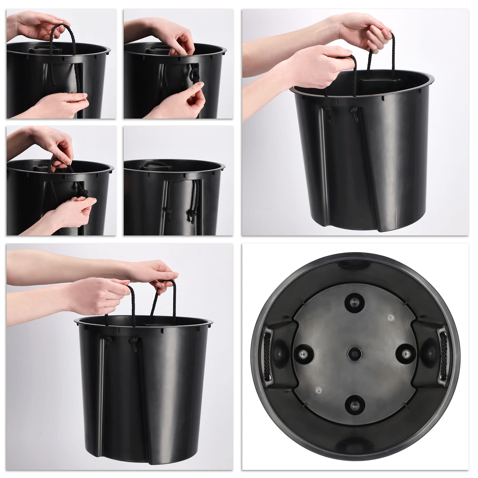 KADAX Maceteros Altos para Interior y Exterior, Macetas Grandes y Decorativas para Plantas de Gran Tamaño y Árboles Pequeños (Crema, Juego de 3)