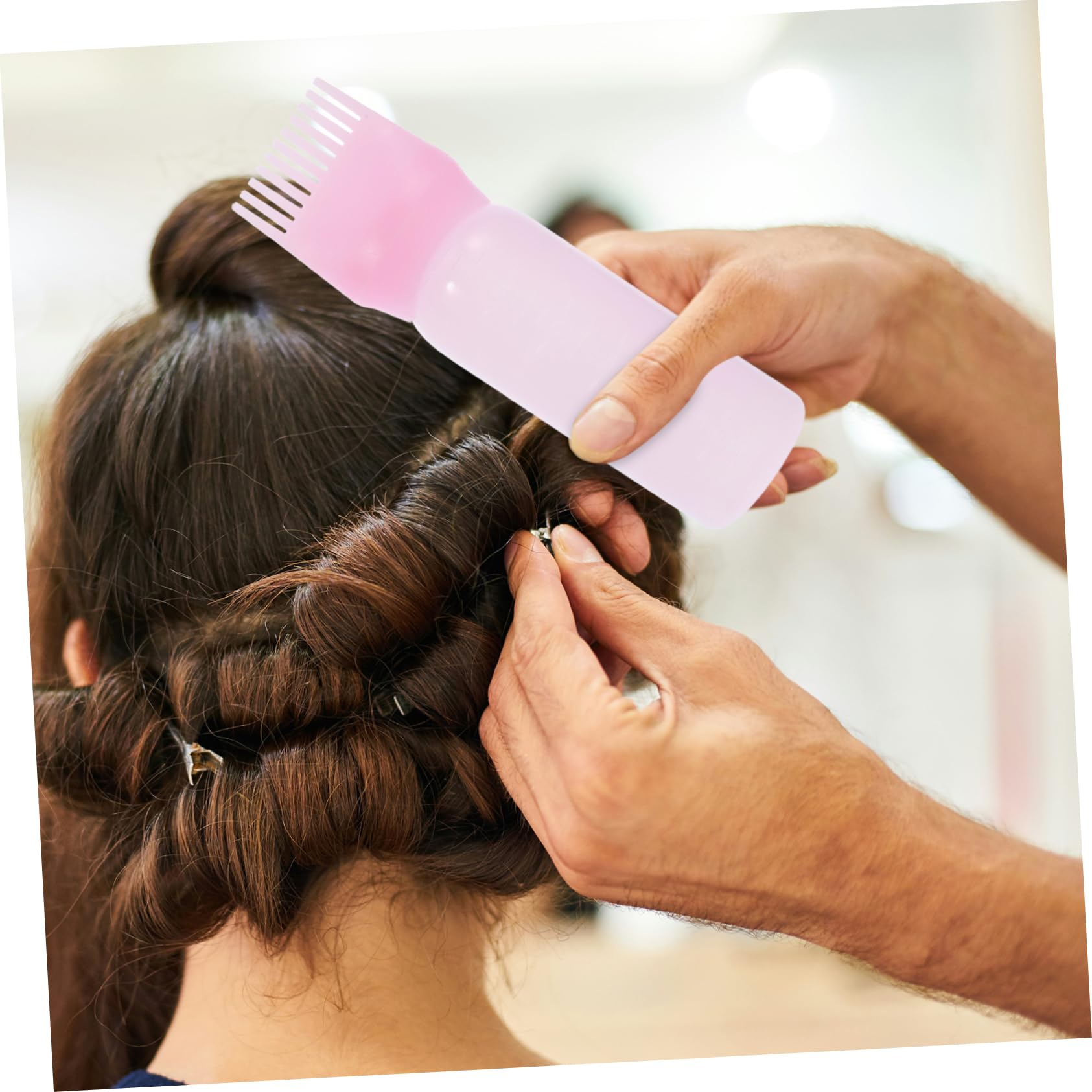 Mikinona Haarfärbeflasche Mit Kammapplikator 3 Stück Abgestufte Skala Kunststoff Für Präzises Auftragen Von Haarfarbe Und Haartönungen Verwendung Im Salon Und Zuhause