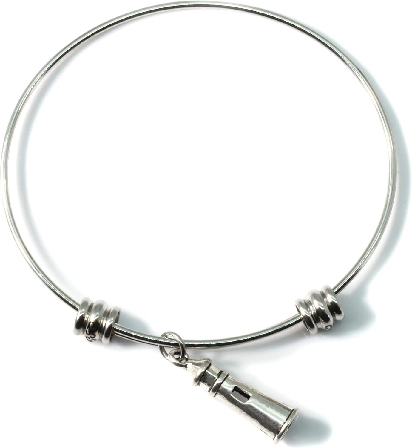 Lighthouse Bracelet - Elegant Stainless Steel Bangle with Metal Alloy Charm - The Lighthouse Inspired Nautical Decor for Ocean Decor Enthusiasts, Great Gift for Lovers of Maritime Themes