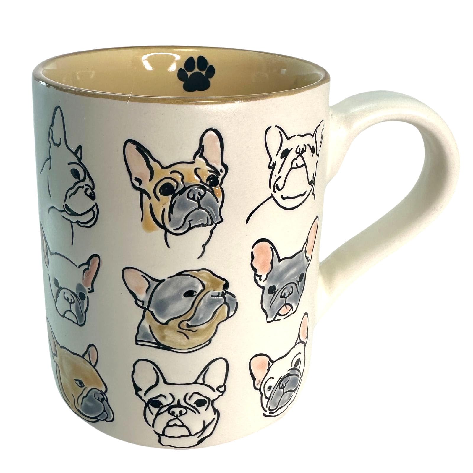 Muujun 17oz Dog Lovers Mug, French Bulldog Dog Coffee Mug Funny Ceramic Tea Cup Novelty Gifts for Office and Home Women Girls Men Dishwasher Microwave