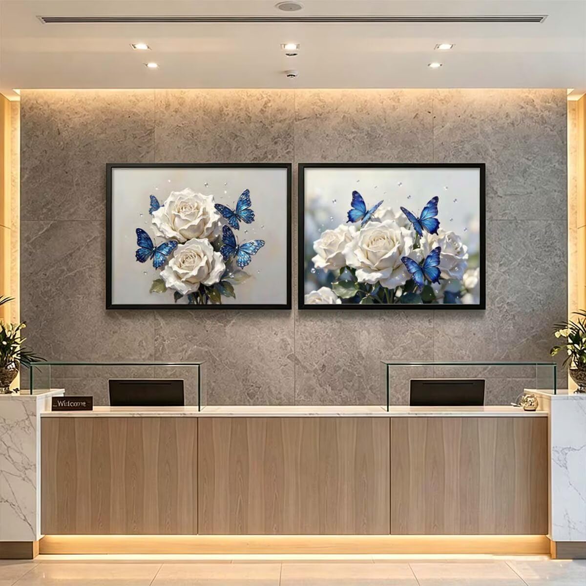 Zestaw do malowania diamentami kwiat 5D dla dorosłych 2 sztuki 135 x 100 cm