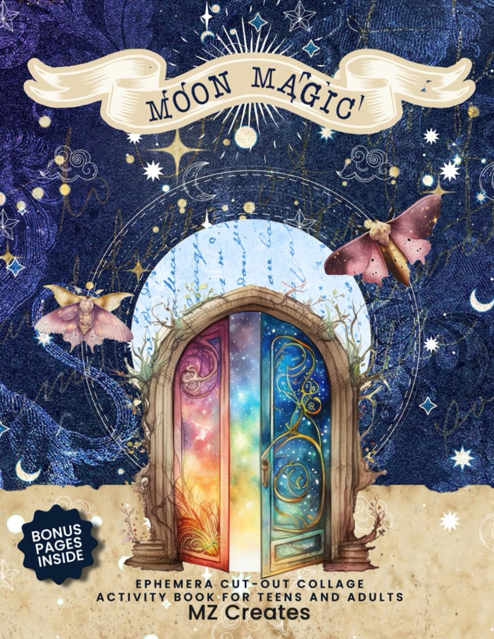 Moon Magic: Ephemera Cut-Out Collage Activity Book for Teens and Adults
