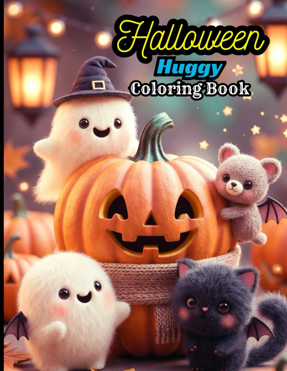 Fuzzy Hygge Halloween Coloring Book: Cute Cozy Coloring Pages with Adorable Characters, Pumpkins & Spooky Fun for Kids