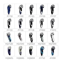 Vista 4 de HQ8 Cabezales de repuesto para Philips Norelco Shaver OEM, cuchillas HQ8 para afeitadoras Philips Norelco y Aquatec, 6 piezas