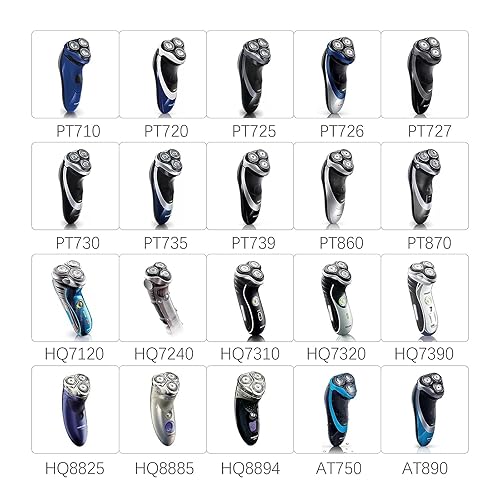Miniatura 4 de HQ8 Cabezales de repuesto para afeitadoras Philips Norelco, compatibles con afeitadoras Philips Razor y Aquatec AT750 AT751 AT890, 6 unidades
