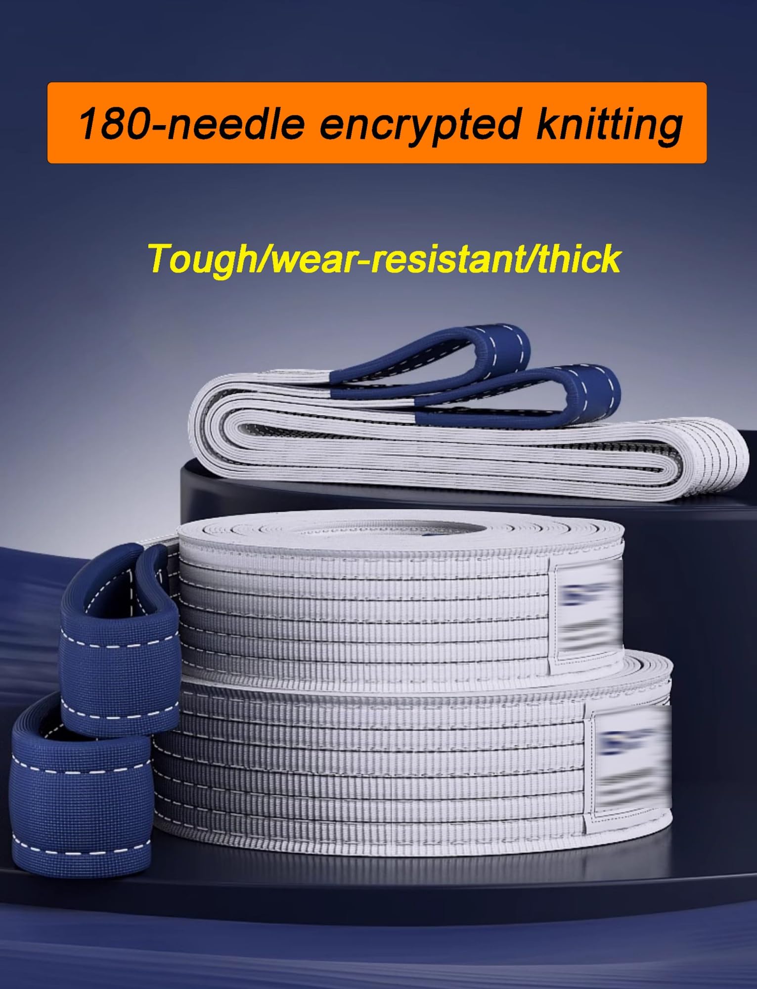 Hebeband – Hochleistungs-Industriegurt | Verstärktes Polyestergewebe für Baumhebearbeiten, Kranarbeiten, Abschleppen und Montagearbeiten,3T-1 Meters/3.3ft