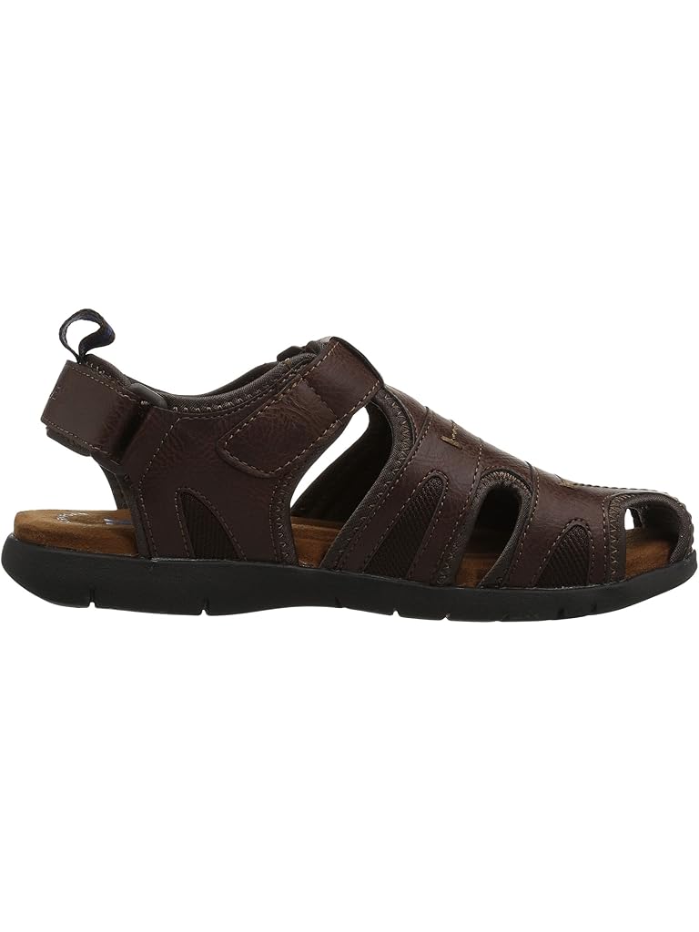 Brown Nunn Bush Rio Grande Fisherman Closed Toe Sandal