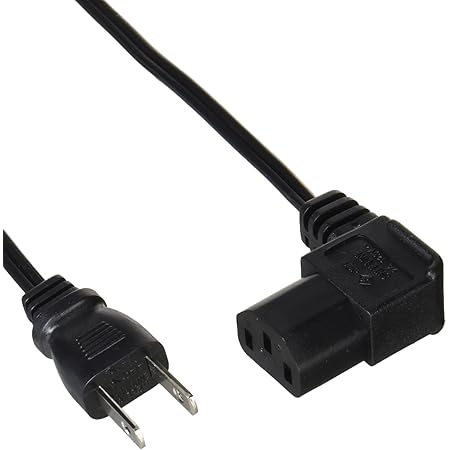 Amazon アイネックス Ainex Ac電源ケーブル 極細l型タイプ Acp 15l Bk アイネックス Ainex 家電 カメラ