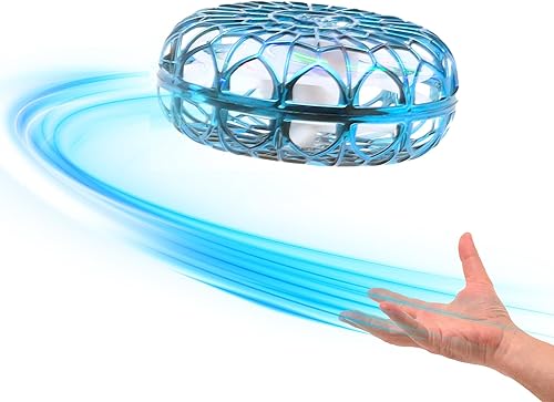 NUTTY TOYS Dron interactivo  Boomerang iluminado operado a mano para niños y adultos  Fácil de agitar para empezar a volar OVNI Idea de regalo de