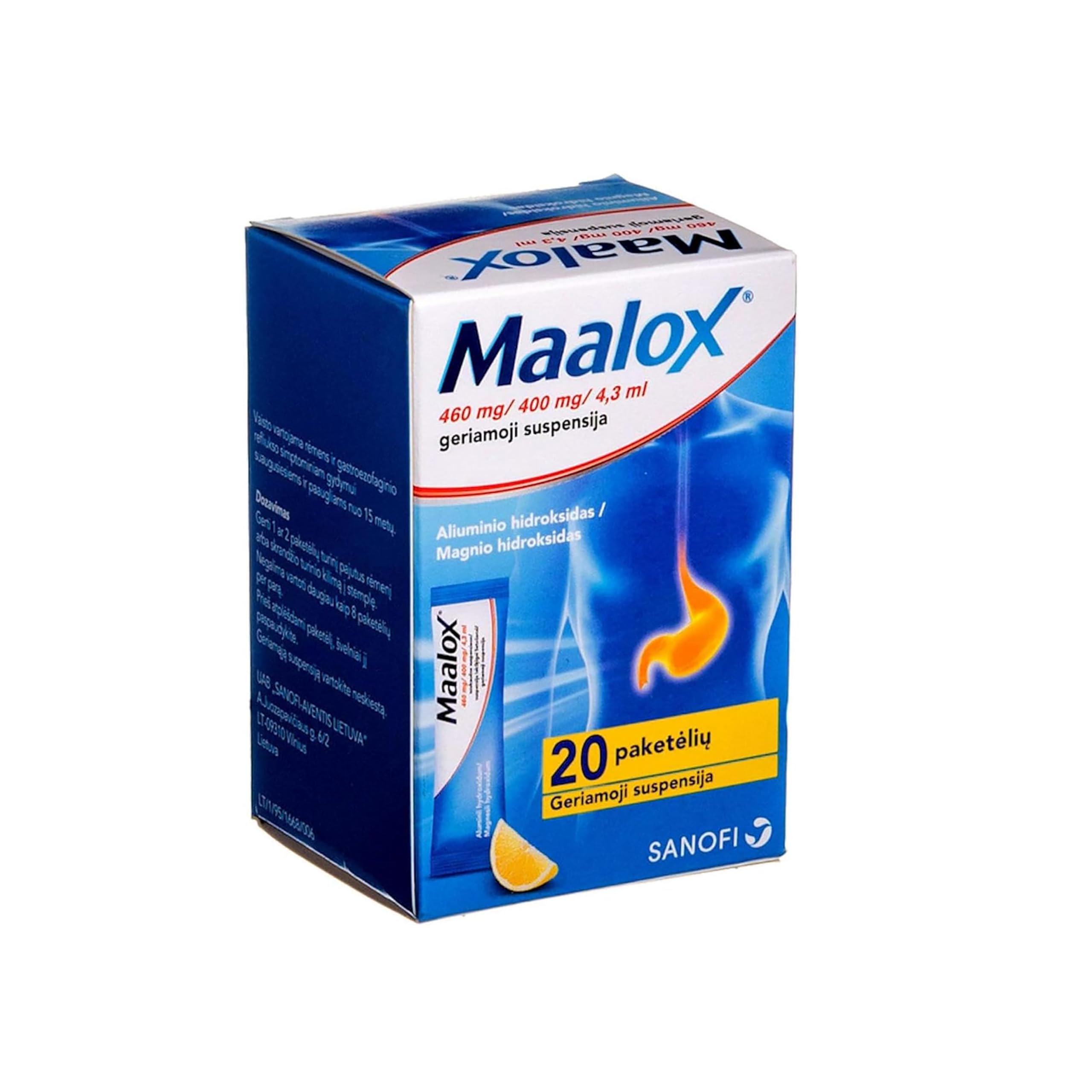 N20 Sachets Lemon Flavored for Gas Relief - Effective for Symptomatic Relief of Peptic Ulcer, Heart Burn, Dyspepsia Due to Excessive Gastric Acid