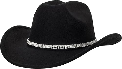 Miniatura 9 de Sombrero vintage de vaquero occidental para hombre, sombrero de vaquera de fieltro Fedora Gus, sombrero para mujer, ML