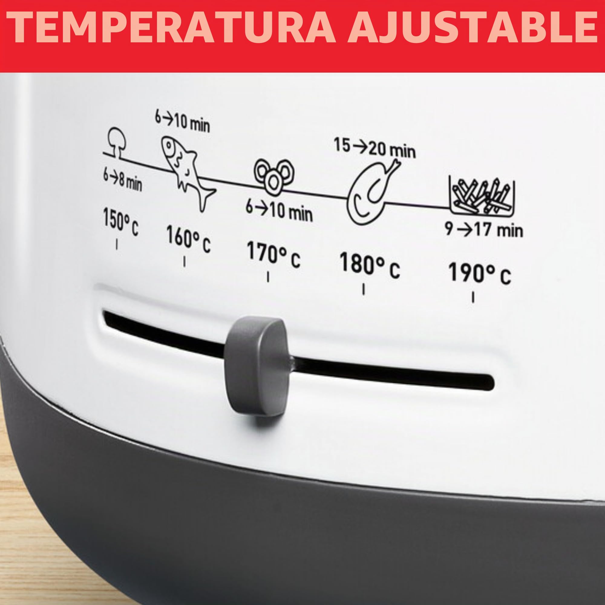 Tefal Filtra One FF1631 Freidora, 1900 W, 1.2 Kilos, Aluminio, Blanco