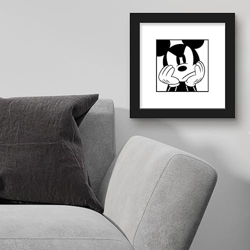 Miniatura 4 de Trends International Gallery Pops Disney Mickey Mouse - Mickey Expressions - Póster de pared gruñón, 12 x 12 pulgadas, versión enmarcada en negro