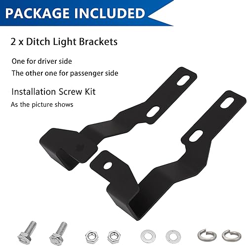 Miniatura 8 de Soporte de luz para capó de zanja para Toyota Tacoma Offroad 2005-2015 Soporte de luz de trabajo LED Pod Montaje 2PCS