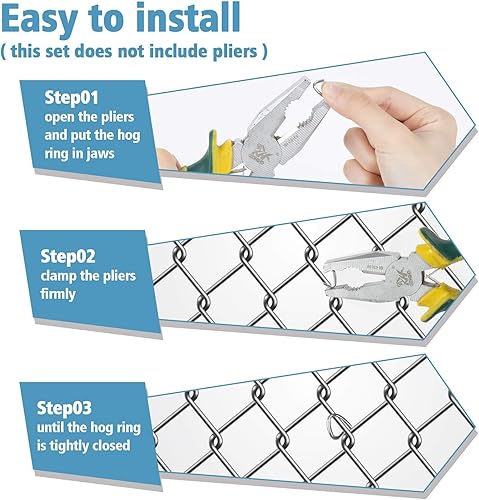 Miniatura 5 de Sukh 650 anillos de cerdo galvanizados  Anillos de nariz de cerdo 38 para tapicería de muebles de automóvil, carne, cubierta de salchicha,