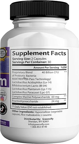 Miniatura 2 de Suplemento probiótico Dentuvium Max, 40 mil millones de UFC, apoya la salud digestiva de los dientes, encías, garganta, sin gluten, sin azúcar, sin