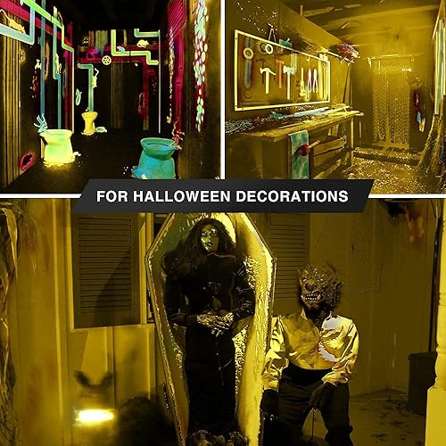 Miniatura 6 de BlueX - Paquete de 2 bombillas LED amarillas 4 W (equivalente a 40 vatios) Base E12 amarilla LED rosa, decoración de fiestas, porche, iluminación