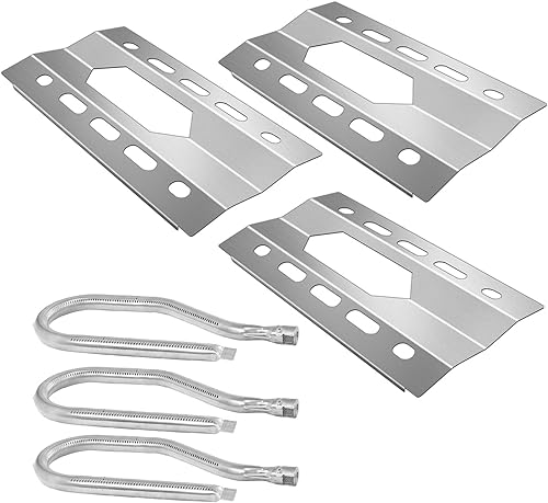 Kalomo Placas de calor para quemador de parrilla para Nexgrill 720-0011, 720-0108, 720-0047-U, 778627, 720-0008-LP, Sterling Forge Coutyard 2404,