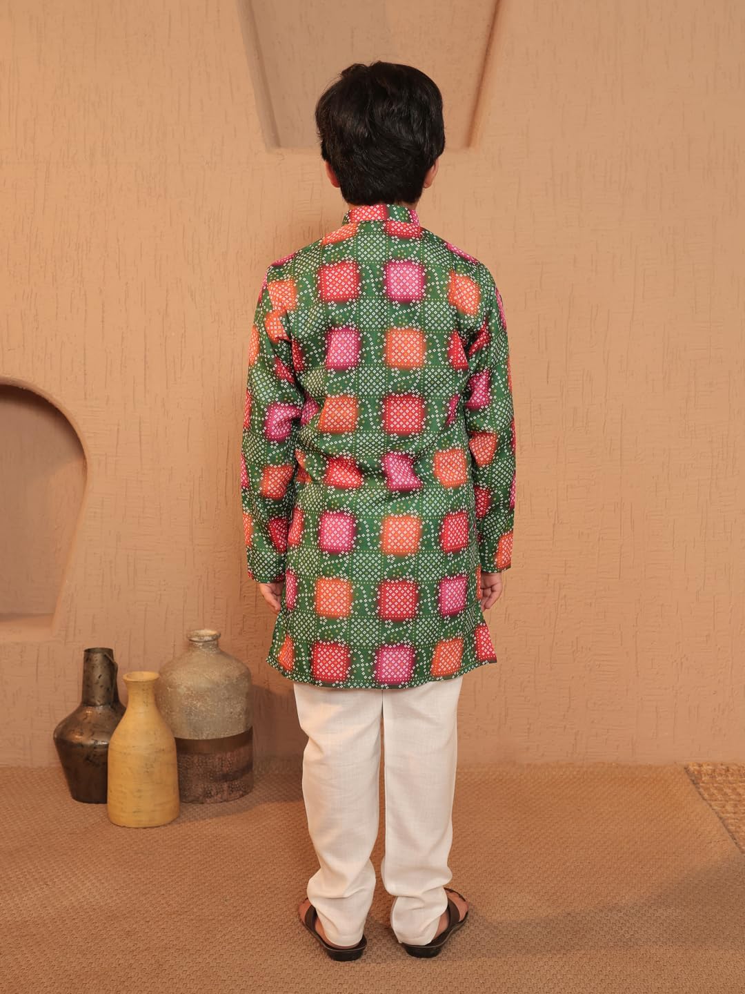 AJ DEZINES Boys Indian Wear Full Sleeve Printed Kurta Pyjama for Kids|Indian Traditional Wedding Ethnic Wear Kurta Pajama Set