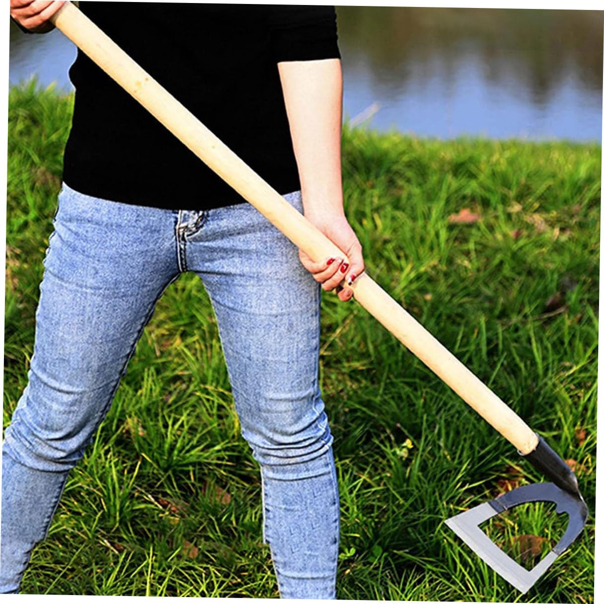 Attrezzo da Giardino in Acciaio Inossidabile Resistente, Strumento Multifunzione Facile da Usare per Dissodare e Sarchiare nel Giardinaggio e Coltivazione Ortaggi