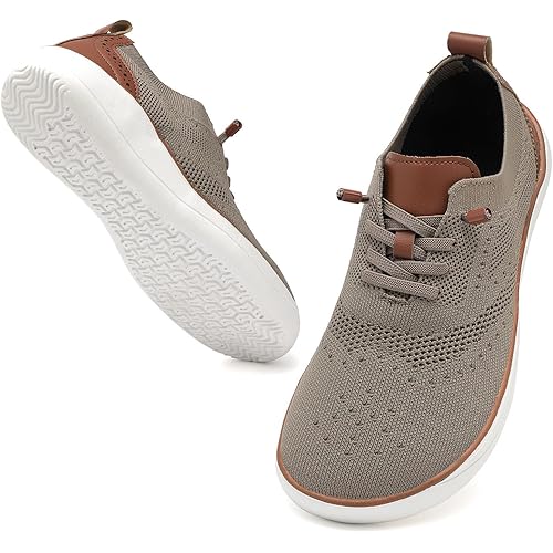 CFVKPT Mens Barefoot Dress Shoes Wide Toe Box Zero Drop Oxfords Shoes Business Casual Sneakers Size 6.5-12