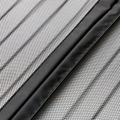 Newkiton Magnetic Screen Door, Heavy Duty, Full Frame Velcro & Tough Mesh, Screen Size 38 inch x 82 inch, Fits Doors Up to 36 inch x 81 inch (Black)