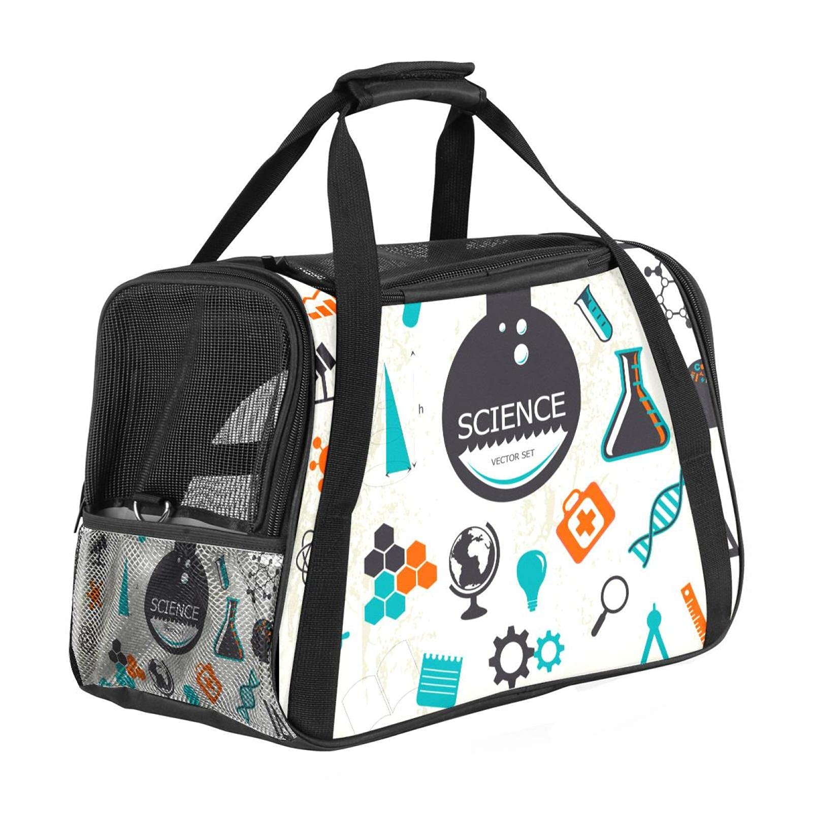 Sac de transport avec éléments scientifiques doux motif tube essai