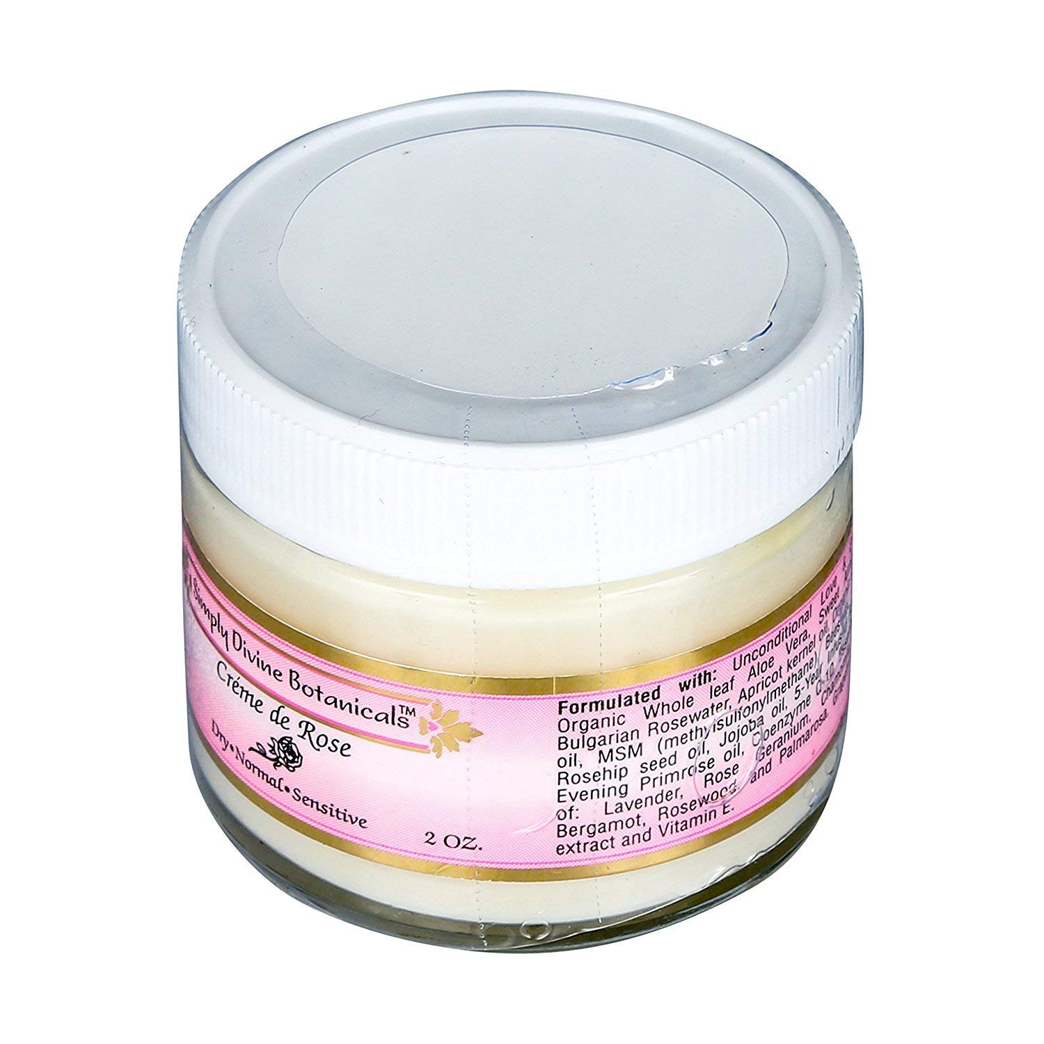 Simply Divine Botanicals Creme de Rose Heavenly Facial Moisturizer - Natural and Organic Face Cream for Dry, Normal, Sensitive, Mature Skin, 2 oz - Image 4