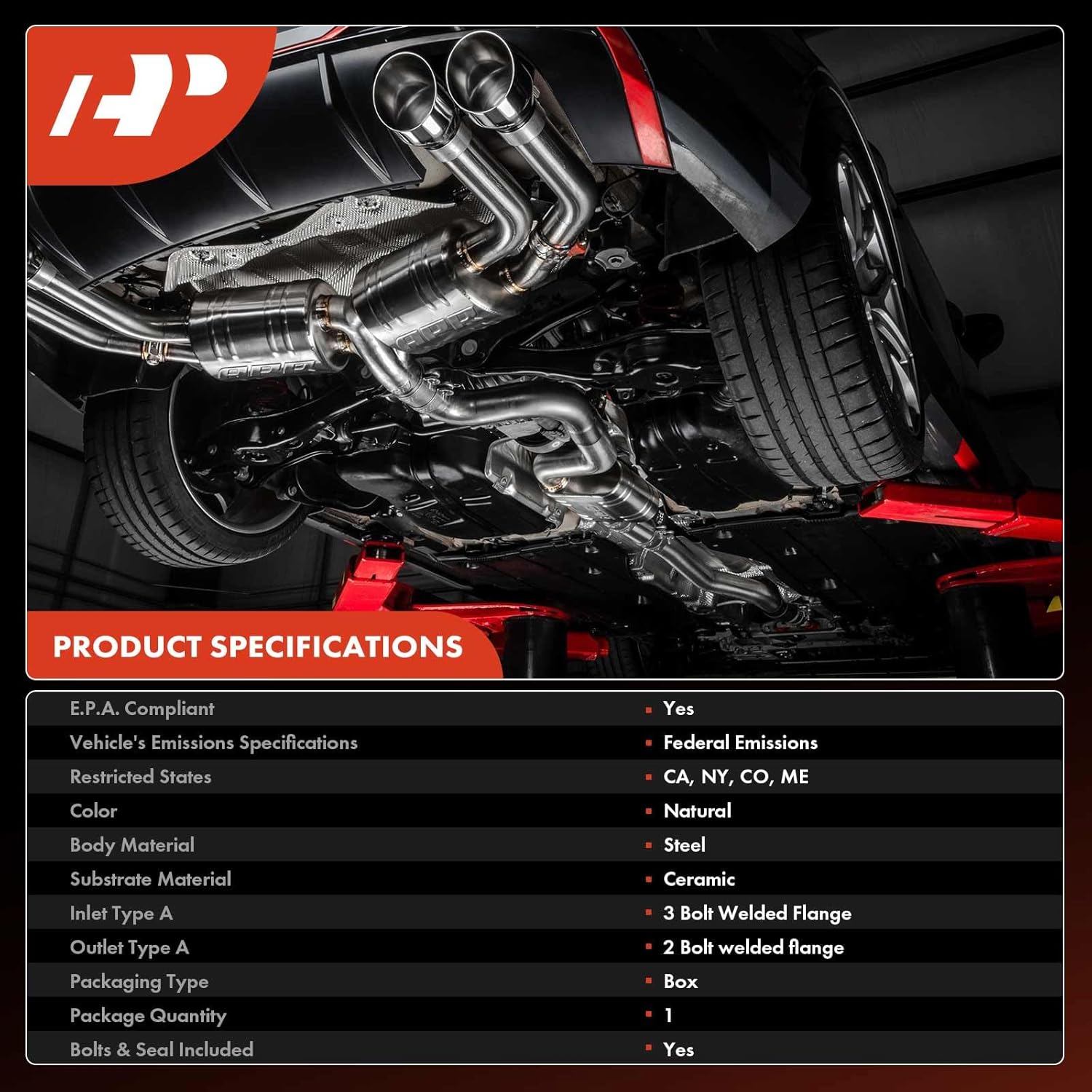 A-Premium Catalytic Converter Kit Direct-Fit Compatible with Honda CR-V CRV 1997-2001, Odyssey 1996-1997 & Isuzu Oasis 1996-1997, 2.0L 2.2L, EPA Compliant