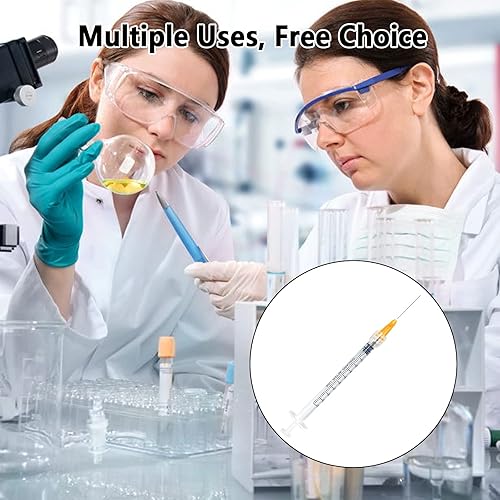 Vista 12 de 100Pack -1ml Luer lock Syringes with 23Ga(1inch) Needles, Individually Packaging Disposable Plastic Syringes and Needles for Scientific Labs
