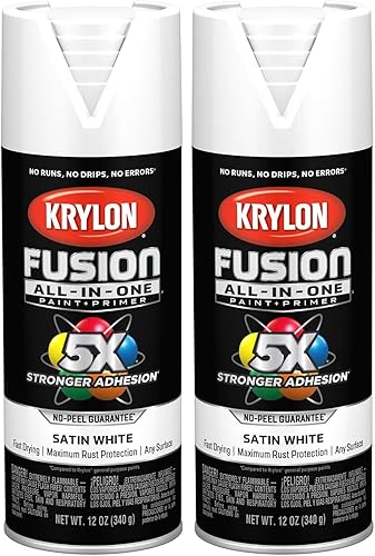 Vista 14 de Krylon Fusion All-In-One K02705007- Pintura en aerosol para uso en interiores y exteriores, transparente brillante, 12 onzas (paquete de 2)